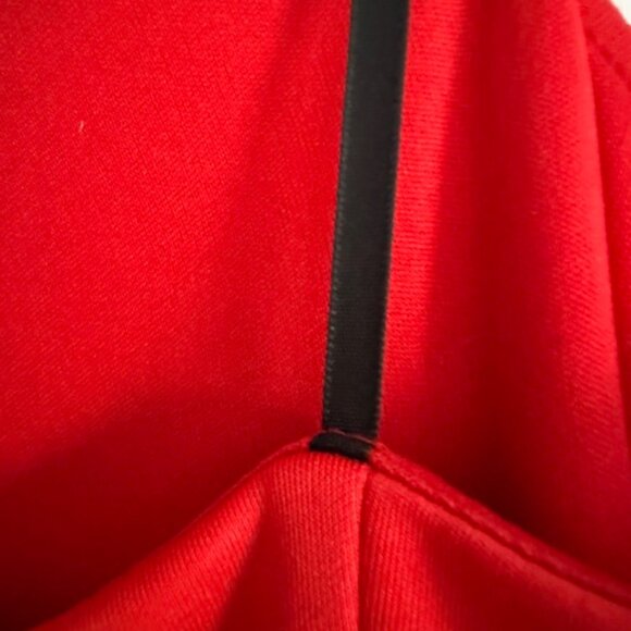 AQUA One-Shoulder Scuba Gown Red 6 - Picture 7 of 9